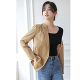 Zingj Bottomed Sweater New Style Foreign Style Autumn And Winter New Square Collar Short Style Sweater White Trim Inside