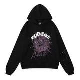 2025 Spoder Spider Web Print Hooded Hooded Hooded Hooded Casual Loose