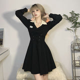 Dresses Women M-5XL Hotsweet Lace-up Tender Panelled Casual Y2k Girls Autumn Party Korean Style Aesthetic Comfort