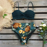 Bikini 2023 Female Swimsuit Women Swimwear Thong Push Up Bikinis Set High Waist Swimming Suits Ruffled Bathing