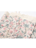 New Floral Print Suspender Top Women 2022 Sexy Bodycon Crop Tops Y2K Vintage Sleeveless Off Shoulder Casual Cute