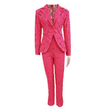 New Star Fashion Water-Soluble Lace Suit Small Foot Trousers Set Two