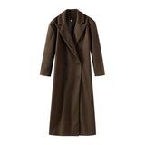 Autumn / Winter 2024 New Premium Korean Version Of Woolen Long Thermal Coat Coat Temperament Commuting-Outfit