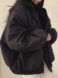 Reversible Oversize Fleece Hooded Jacket-Outfit