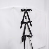 New Bowknot Shoulder Blouse