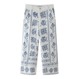 New Embroidery Fashion Baggy Trousers Wide-Legged Pants