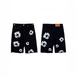 Tears Kapok Printing Beauty Trend Summer Men's And Women's Loose Casual Denim Shorts Trend Five-Cent