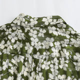 New Flower Print Loose Casual Shirt