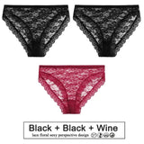 Transparent Floral Lace Panties Women Low-Waist Underpant Hollow Out Thong Female G-String Underwear Lingerie