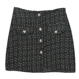 Scented Coarse Flowers, The Short Skirt 2025 Autumn And Winter Korean Version Of The Small Man A-Word Bag Hip Lattice Half-Dress