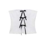 New Bowknot Shoulder Blouse