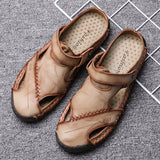 Zingj New Summer Leather Sandals Men's Toe Dual-Purpose Sports Men's Leisure Sandals Men's Shoes Breathable