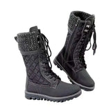 Zingj New Solid Color Snow Boots Autumn And Winter Female Middle Tube Flat Front Belt Round Head Autumn And