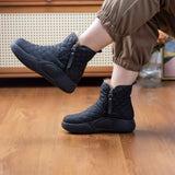 Zingj Boots Winter 2023 Winter New Korean Fashion Platform Women's Shoes With Velvet And Thick Women's Boots A
