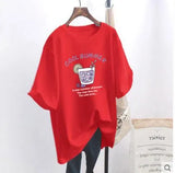 casual women's T-shirt Ulzzang streetwear Kawai fruit print T-shirt Korean shirt Harajuku short-sleeved camiseta