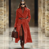 2025 Autumn And Winter New Women's Solid Color Thicker And Longer Coat