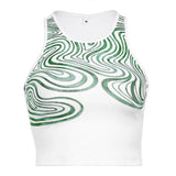 Sexy Corrugated Print Sleeveless TopOutfit