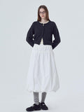 New Knitwear Women's Long-Sleeved Round-Neck Button Solid Color Sweater Knitted Cardigan Top