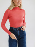 Zingj Color Half Turtleneck Sweater 2024 Autumn And Winter Female (24 Color Spot) Slim Knit Bottom