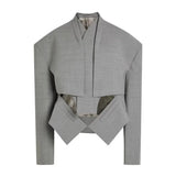 2025 New Women's Loose Commute High-End Feeling Short-Line Long-Sleeved Blazer