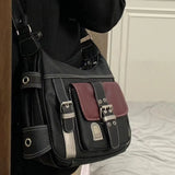 90s Vintage Pu Leather Y2K Crossbody Bag-Outfit