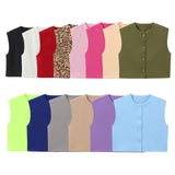 New Series Breasted Round-Neck Vest