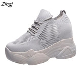 Heels Platform Sneakers Women Breathable Air Mesh Wedge Sock Shoes Woman 2023 Spring Casual Shoes Zapatos De