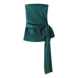 Knot Dress In Early Spring, Short Style Wiped Chest Dress