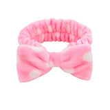 New OMG Letter Coral Fleece Wash Face Bow Hairbands For Women Girls Headbands Headwear Hair Bands Turban Hair