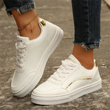Shoes 2025 Small White Shoes Women's Sports Flat Bottom Leisure Thick Bottom Height Board