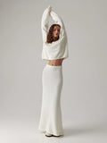 Zingj Mink Wool Sweater Suit Female Autumn And Winter Commute Simple Knit V-Neck Sweater Half