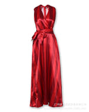 New Wish Spring And Summer Striped Straps V-Collar Sexy Evening Dress Women's
