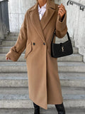 Zingj Wise Hot Style Autumn And Winter Long Sleeve Suit Collar Double Breasted Woolen Jacket Jacket