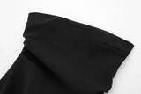 New Spring Style Midi Fold Decoration Forked Design Breast Dress