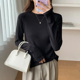 Knitted Semi-High Collar Bottomed Shirt In Autumn And Winter, The New Elastic Soft Waxy Pro-Skin Polished