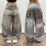 Zingj Hiphop New Spring Hip-Hop Style Straight Jeans With Loose Broad Legs 211-1-Outfit