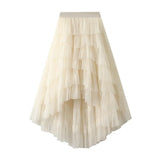 Cake Skirt High-Rise Mesh Skirt Unkempt Dress 2025 New Ladies Dress Fairy Skirt