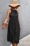 Loose Splicing Casual Halter Stitching