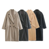 And Winter New Casual Loose Double-Breasted Coat