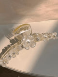 Rhinestone Decor Floral Hair Claw-Outfit