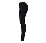 Wish Personality Hot Style All Tear Slim Elastic High Waist Jeans Small Pants-Outfit