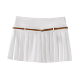 Vest Top 2010816 With Belt Wide Pleated Skirt Trousers 4365403