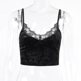 212005 Sexy Lace Sling Vest Feminine Slim Spicy Girl Navel