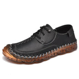 Zingj Men's Baotou Leather Shoes In Spring Korean Sports Trend Daily Casual Shoes Collision-Proof Men's