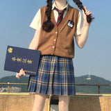 Women Sweater Vests Embroidery V-neck Preppy Style Fashionable All-match Ulzzang Schoolgirls JK Streetwear Kawaii Sweet