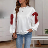 And Summer Fashion Printed Shirt Women 2025 New V-Neck Chiffon Top Loose Lantern Sleeve Shirt