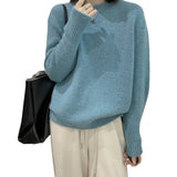 Zingj Sky Sparkling Round Neck Sweater Sweater Female Autumn And Winter Senior Sense Raccoon Velvet Design Sense Niche