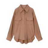 Plus Size Women White Shirts Single-breasted Lapel Female Blouses Tops New Cotton Solid Office Ladies Shirt Femme
