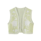Summer Women's Wear Urban Leisure Vest Embroidered Cardigan