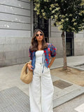 Summer New Lace Up Embroidered Printd Coat Women Fashion Half Sleeve O Neck Loose Jackets Casual Female High Street